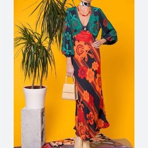 RIXO Retro Flower Strip Dress (authentic RIXO, NOT Target brand)